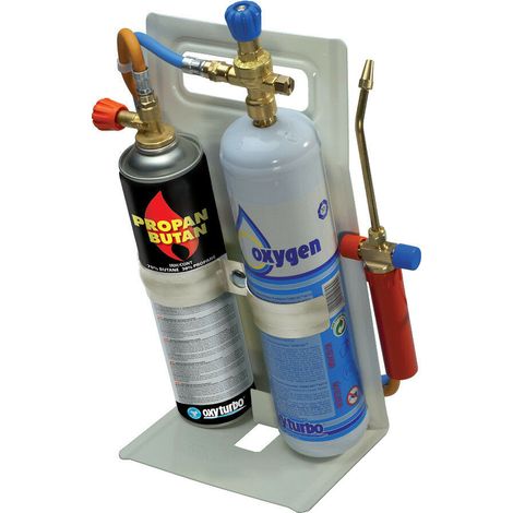 Kit di saldatura professionale per metallo con bombola di ossigeno (1/2)