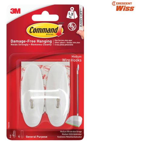 Medium Wire Hooks (Pack 2) - COM17068