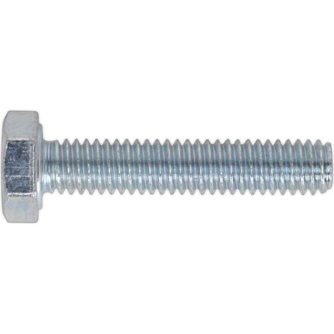 Sealey SS420 8.8 Zinc Plated HT Setscrew M4 x 20mm, DIN 933 - Pack of 50