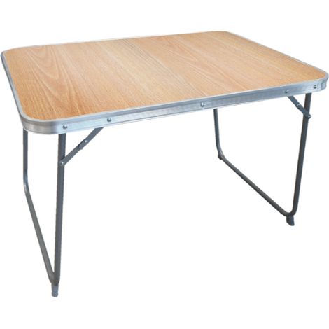 MESA PLEGABLE ACERO 80X60X50 CM MADERA
