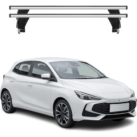 OMAC Dachträger Querträger Alu für MG3 III 2024-2026 – Abschließbar – T-Nut – City-Crash-getestet – Max. 50 kg Silber (1/5)