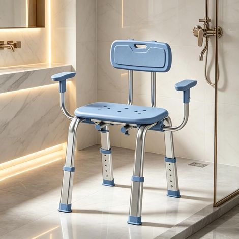 Silla de ducha ergonómica regulable en altura e inclinación. (1/5)