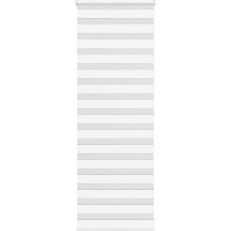 Vidaxl – Store à rouleau zébré blanc 75x200 cm – Tissu 100% polyester – Largeur tissu 70,9 cm – Montage avec ou sans perage (1/5)