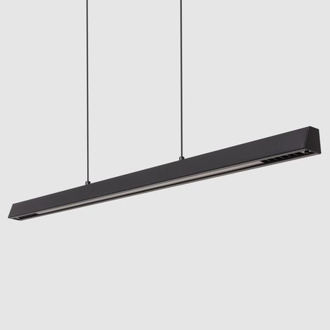 Lámpara Colgante Lineal LED 42W Aluminio Blanco Seleccionable Iluminación Doble Cara Funky Chaka Negro Seleccionable (Cálido-Neutro) 2700K - 3500K - 4000K
