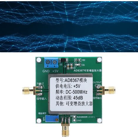 AD8367 500-MHz-Modul Linearverstärker mit variabler Verstärkung (45 dB AGC), Wechselstromsteuerung 0–1 V (1/5)