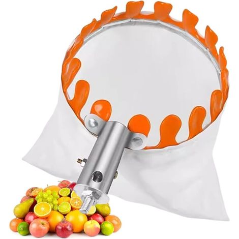 Fruit Picker with Collector - Lightweight Metal - with Bag - Portable Fruit Harvesting Tool for Garden, Orchard and Farm - 24 x 18 x 15 cm (1/5)