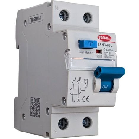 Disyuntor diferencial + magnetotérmico 1P+N 50A 30mA Tipo AC