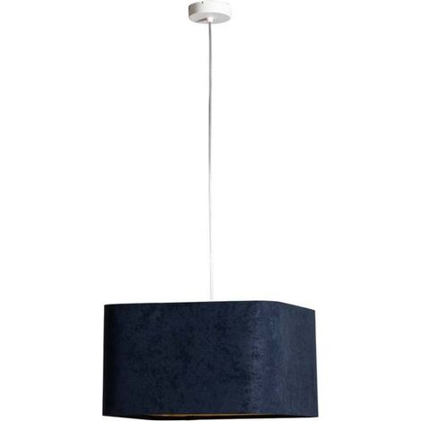 [GEBRAUCHT] B-Ware Hängeleuchte Kwadro LED Pendelleuchte Licht dimmbar dunkelblau gold 40x40cm (1/2)