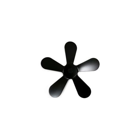 Ventilateur de four à 5 pales, en alliage d'aluminium, pour une meilleure circulation de l'air chaud, compatible avec de nombreux modèles et facile à installer sur la cheminée (noir) (1/5)