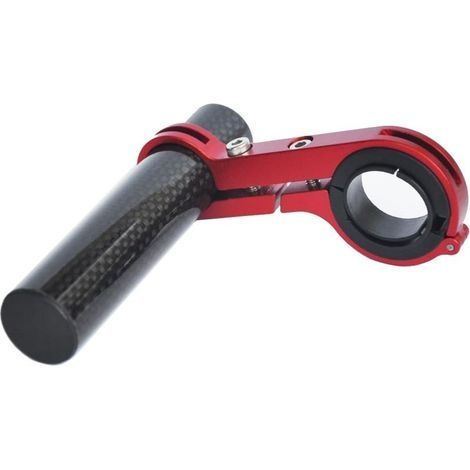 Rallonge de Guidon de Vélo Support en Fibre de Carbone Pince en Alliage D'aluminium pour Compteur de Vitesse de Vélo Phare Porte-lumière de la Lampe (1/3)