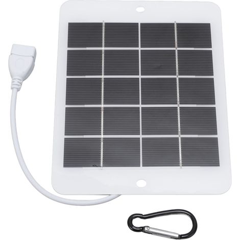 Ortviai Banque Solaire Portable 12 x 16 cm avec Panneau Solaire en Silicium Monocristallin Haute Efficacité (1/5)