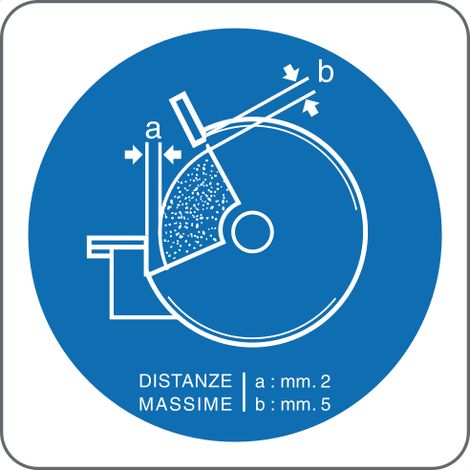 Panneau réglage de la meule obligatoire ISO 7010 - Materiel: Aluminum - Taille: 270x270mm