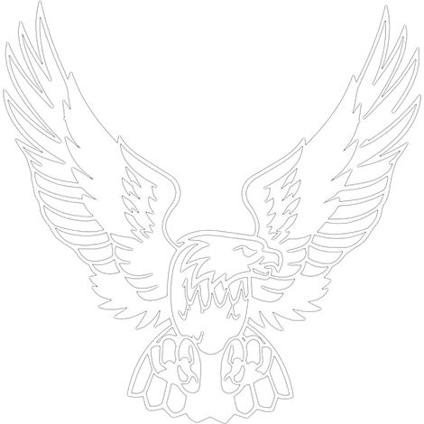Eagle fenêtre arrière autocollant PET autocollant de voiture imperméable à l'eau et au soleil pour voiture, mur (blanc) (1/5)