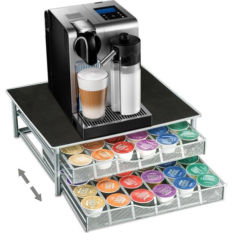 Tiroir pour Capsules de Café, Distributeur de Dosettes de Café - Dimensions: 39  35  14cm - porte-capsule de café verre tra