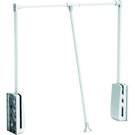 Cyclingcolors – Barre de penderie escamotable inclinable avec amortissement – Longueur 690-920mm – Capacité 10kg – Pour dressing et placard (1/3)