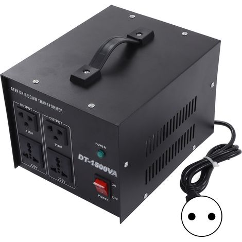 Transformateur abaisseur/élévateur 1500W, convertisseur de tension robuste 110V-220V 220V-110V avec prise UE (1/5)