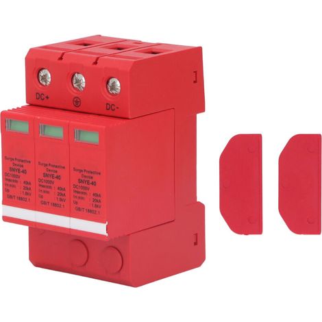 royaluxe -Boîte de combinaison rouge Orange, dispositif de Protection contre les surtensions, boîte de Distribution, dispositif de parafoudre de tension 40KA DC1000V 3P (1/5)