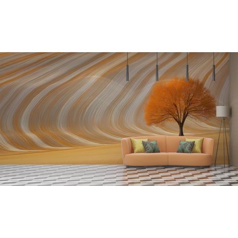Papier peint deserts arbre solitaire dautomne - 150 x 250 cm (1/2)