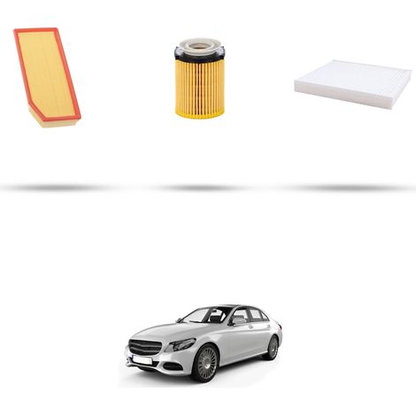 Kit tagliando 3 filtri compatibile con Mercedes Classe C (W205,S205,C205) C160 95kw Dal 2018 (1/5)