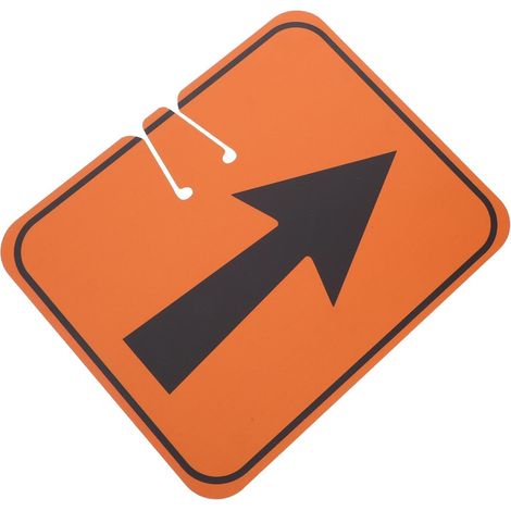 Panneau Flèche en Plastique Orange pour Cône de Signalisation, Résistant aux Intempéries, Conçu en Abs, pour Zones de Construction et Travaux Routiers Étendus (1/5)