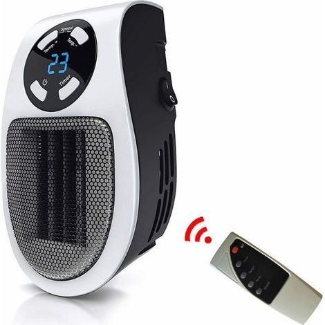 Tigrezy-Strahlungsheizgerät 500W Raumheizgerät mit programmierbarer Wandsteckdose, einstellbarem Thermostat und einstellbarem LED-Display (1/5)