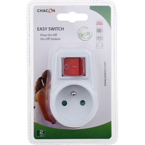 Chacon Easy Switch Steckdose weiß mit Schalter