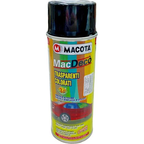 Vernice spray trasparente nera MACOTA MACDECO’ con effetto fumè per vetri plastiche 400ml