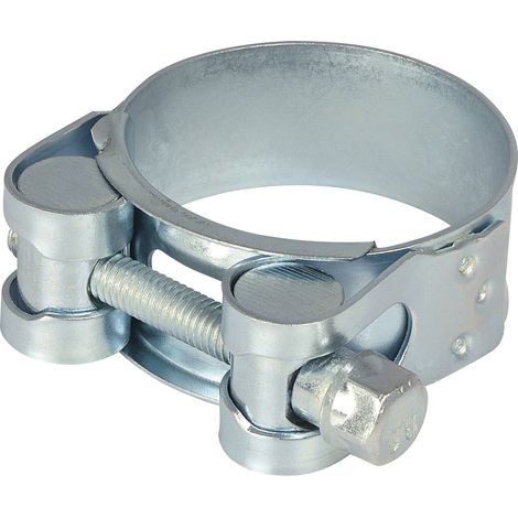 Collier de serrage à boulon articulé VZ W1 60-63, argenté, 60-63 mm
