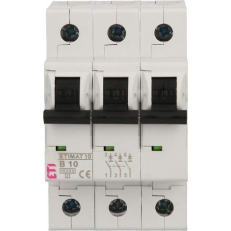 Leitungsschutzschalter 3P B 10A 10kA AC ETIMAT10 002125714