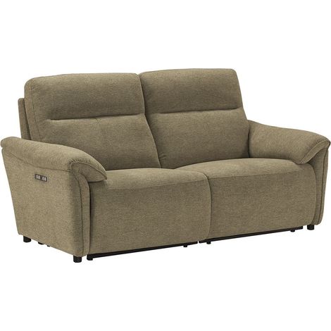 Canapé 3 places électrique relax zéro gravity tissu vert chiné - BALCO (1/5)