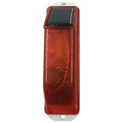 Solar powered warning light, sensitive strobe warning light, LED warning light for safe driving at night, red light (1/5)