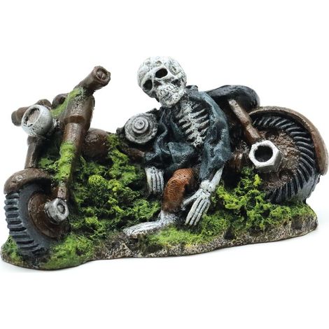 Amtra Deko Motociclista scheletro che Dorme