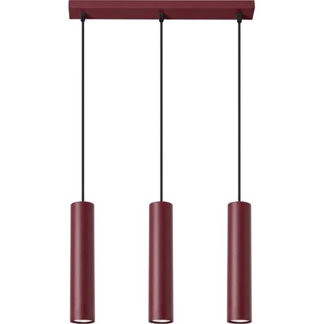Sollux Lagos Suspension Bar bordeaux 3x GU10 (1/5)
