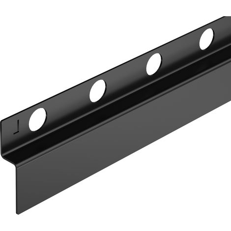 Balneo Profilé murale inclinée à gauche pour douche 170cm, acier inoxydable, finition noir, Pente de 1,5% (1/5)