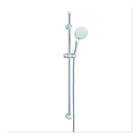 Ensemble douche Style chromé L=650mm, barre Ø25mm, 5 jets