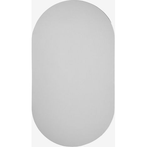 Miroir mural ovale 50x90 cm pour salle de bain avec rangement Oricsa SKLUM Noir