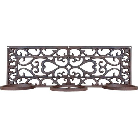 Soporte de pared de hierro fundido para 3 flores (1/5)