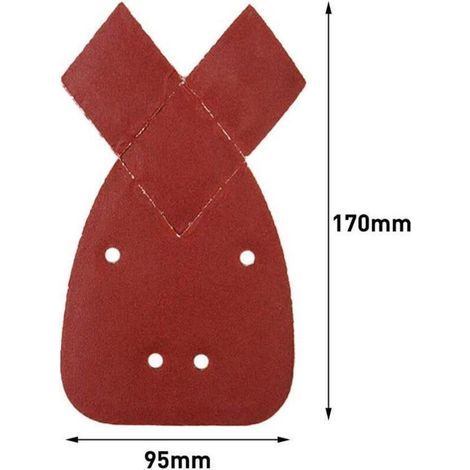 50 feuilles de papier abrasif pour ponceuse, grains 40/60/ 80/120/ 240, pour ponceuse Black and Decker Detail Palm (1/3)
