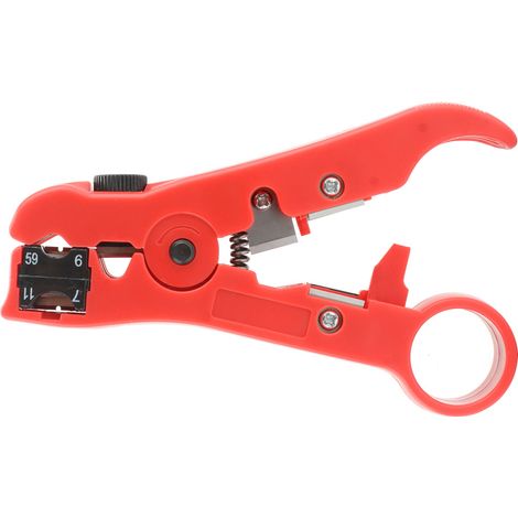 Outil à dénuder pour câbles coaxiaux 125 mm (RG 59, RG 6, RG 7, RG 11) – Pince à dénuder à lame intégrée