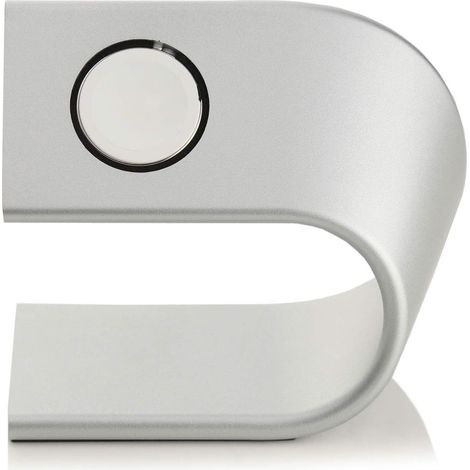 Station de charge compatible avec la station d'accueil pour support de table en aluminium Apple Watch (argent), (1/5)