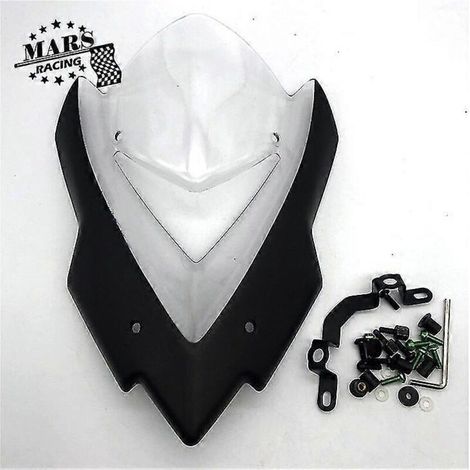Déflecteur de pare-brise transparent pour moto Kawasaki Z1000 (modèles 2014 à 2020)