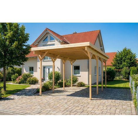 Alpholz Carport aus Holz, Unterstand Überdachung (1/5)