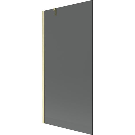 Mexen Next Einteilige Duschwand 90 x 150 cm, Graphit, Gebürstetes Gold - 895-090-000-00-40-55 (1/5)