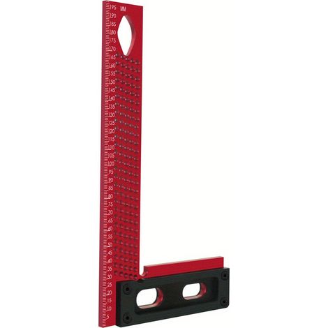 L-förmiges Lineal für die Holzbearbeitung, Lochpositionierungsschablone, imperiales Messwerkzeug aus Aluminiumlegierung für Schreiner. (1/5)