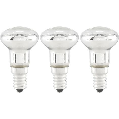 Lot de 3 ampoules à vis E14 R39 30W, réflecteur transparent, type spot, incandescentes à lave (1/5)