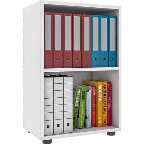 Bois Étagère de bureau Fichier Étagère Ulas 2f 74x49x32 - VCM (1/5)