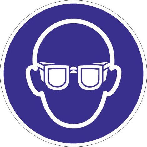 Señal  de  obligación  ASR  A1.3/DIN  EN  ISO  7010  Utilizar  protección  ocular  -  9000477500