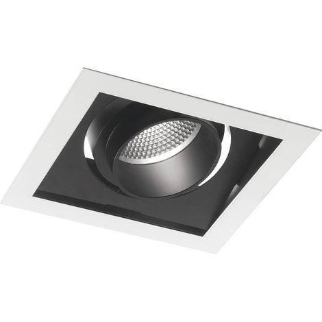 "Incasso LED APOLLO antiriflesso nero con luce orientabile 30W luce calda"