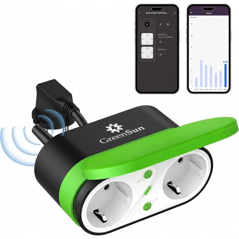 Prise Connectée Exteriéure Étanche, Prise WiFi Connectée et Intelligentes (1/5)