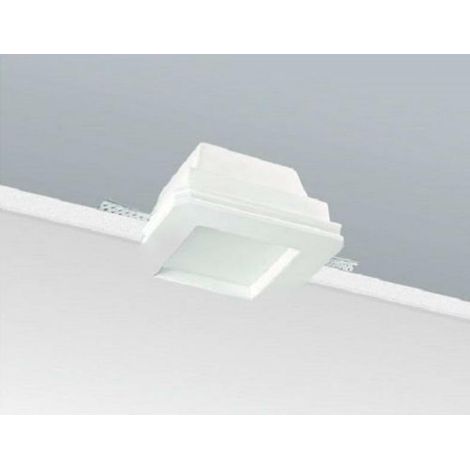 Nobile italia incasso quadrato c/vetro a scomparsa totale installazione in soffitto di cartongesso corpo gesso c/vetro gu10 gu5,3 (1/3)